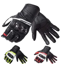 2017 New ROCK BIKER cross-country Leather motorcycle gloves carbon fiber motorbike gloves Moto riding locomotive glove Anti-fall