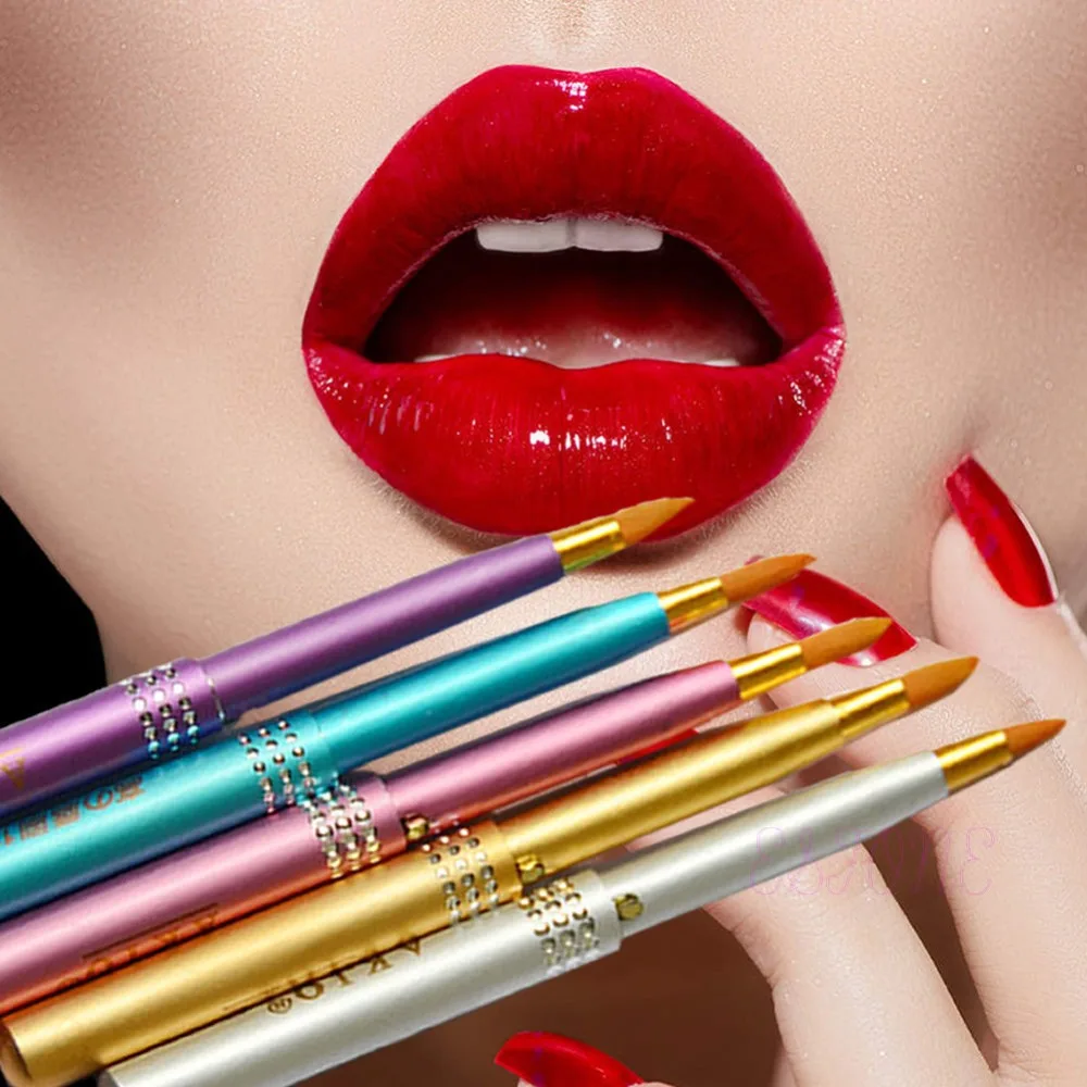 

Hot MakeUp Retractable Portable Cosmetic Lip Brush Lipstick Gloss Random Color