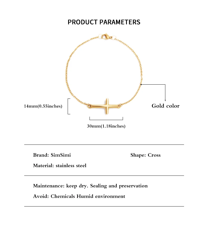 Женский браслет из нержавеющей стали, серебряный/золотой крест, браслеты Распятие Иисуса, христианские религиозные браслеты, браслеты