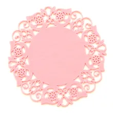 

BPPinkLace Flower Hollow Doilies Silicone Coaster Coffee Table Cup Mats Pad Placemat Kitchen Accessories Cooking Tools FK-CZD