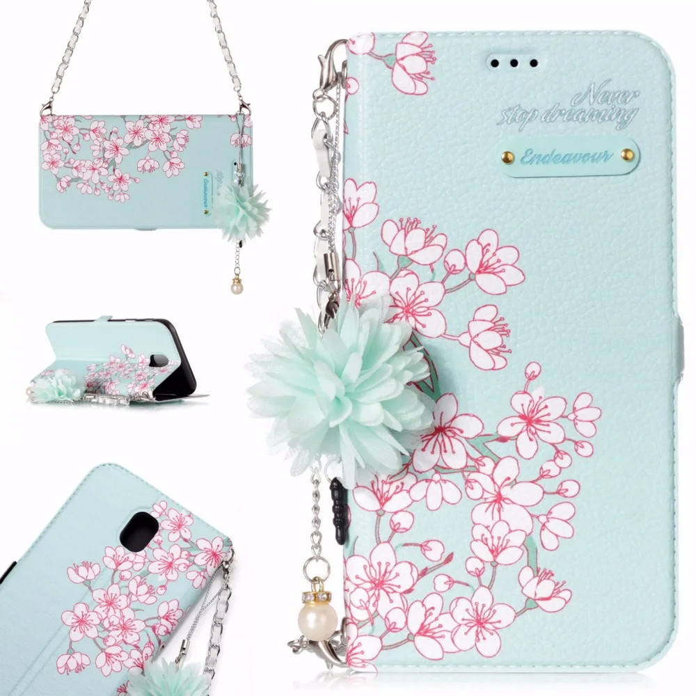 

Luxury Flip Leather Flower Case For Samsung A3 A5 2017 Cover Book Stand Wallet Phone Case For Samsung J3 J5 J7 2017 Phone Bags