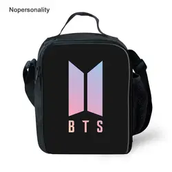 Nopersonality 2019 известный Kpop BTS печати сумки для обедов для женщин Дети изоляции Lunchbox студентов еда Tote Сумки