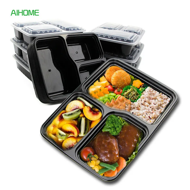 thumbnail image 2 of 12pcs 280ML Rectangular Plastic Lunch Boxes Disposable Food Container Kitchen Sealed Box Fruit Cake Green Blue Transparent Pink 3pcs Color 2 of 13