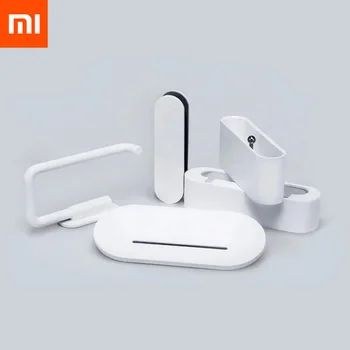 

Xiaomi Mijia Smart Home Tools HL Soap Holder Hook Storage Box and Phone Holder for Bathroom Shower Room Tools 5pcs