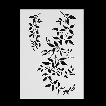 

30*21cm Long branch Embossing Paper Card Flower Template Stencils For Wall Painting Scrapbooking Stamping Stamp Album Decorative