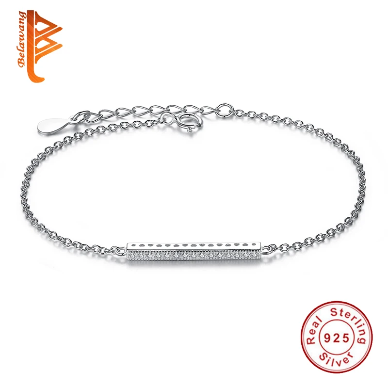 

Original 925 Sterling Silver European Charm Bracelet Austrian Crystal Beads Bracelets for Women Authentic Wedding Jewelry YS1013