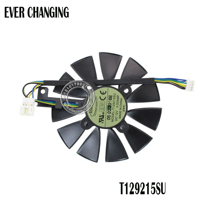 87MM Cooler Fan For ASUS GTX1060 1070 Ti RX 470 570 580 Graphics Card Everflow T129215SU PLD09210S12HH 28mm Cooling Fans