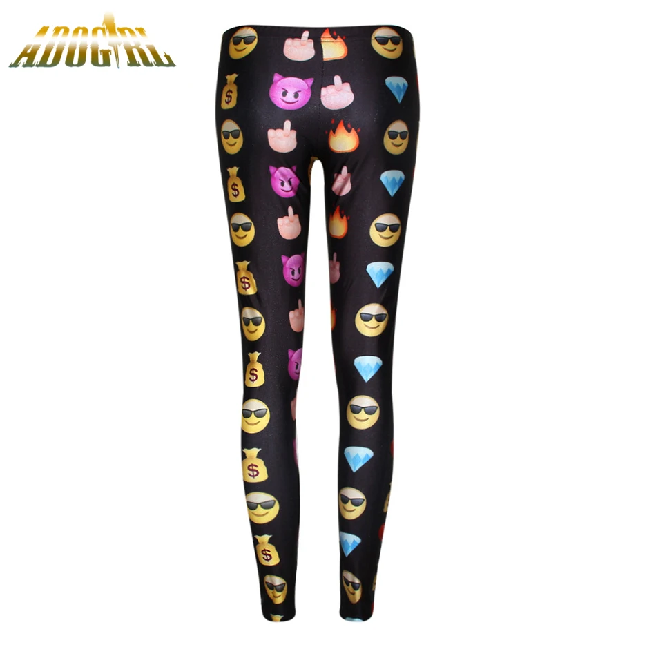 Buy New Arrivals Cute Women Leggings Kawaii Emoji