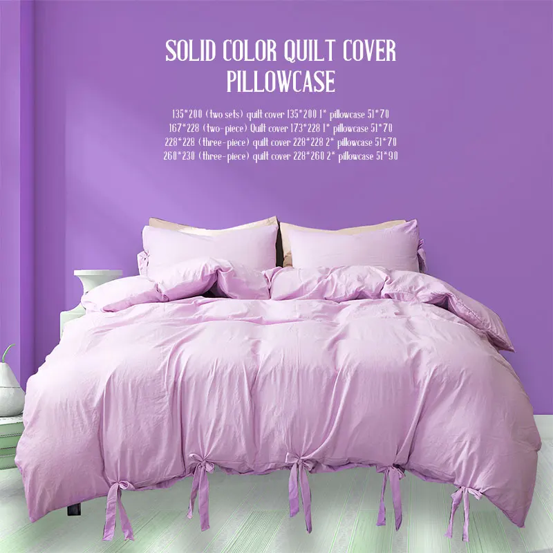 

Bedding Sets Duvet Cover Sets Polyester Fiber Quilt Cover Home Furnishing Bedding Cover Set New Duvet Cover Purple Home Hotel