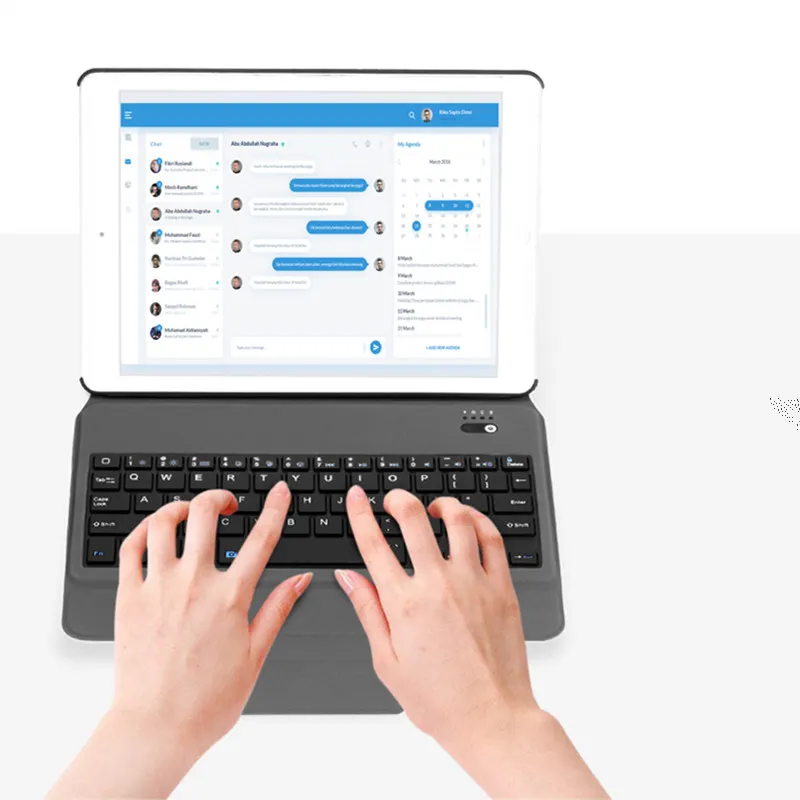 Kemile для нового iPad 2017 ультра тонкая клавиатура Bluetooth кожаный чехол для iPad 2018 с держателем клавиатуры для нового iPad 2018