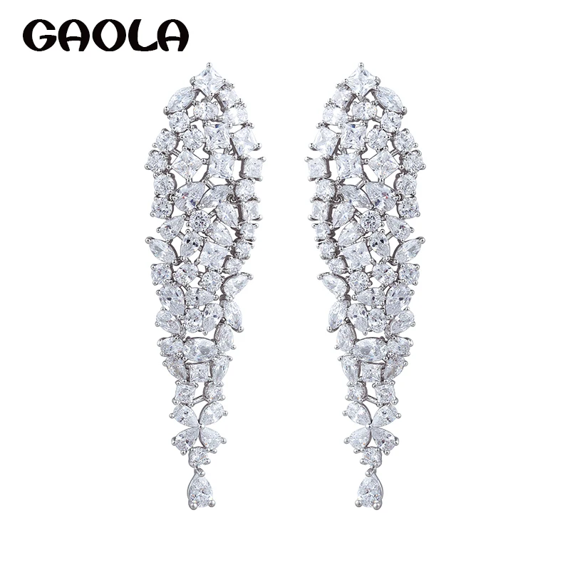 

GAOLA 2017 Top Quality New Design Waterdrop Zirconia Earring Luxury Jewelry For Woman GLE6235