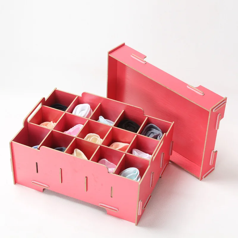 New Arrival Wholesale Price 15 case wooden Underwear Ties Socks Drawer