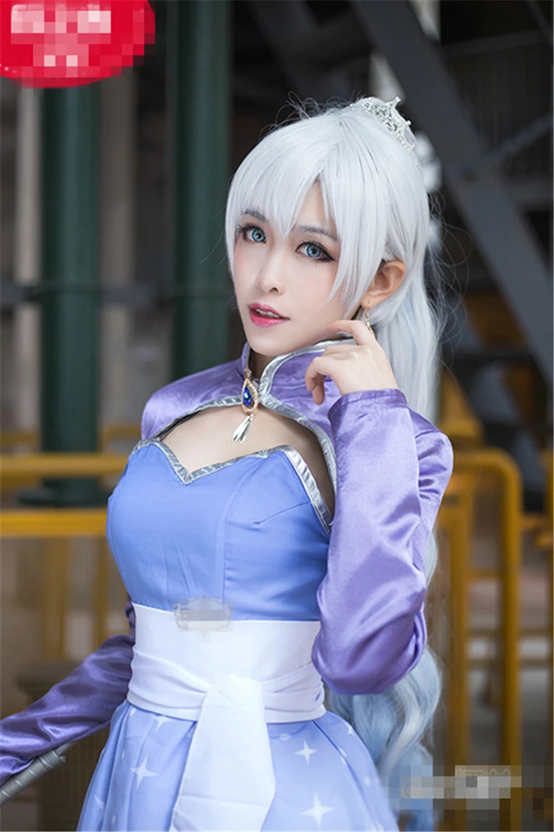 Новинка года Аниме RWBY сезон 4 Белый Weiss Schnee косплей костюм на Рождество для женщин Униформа Костюмы Платья