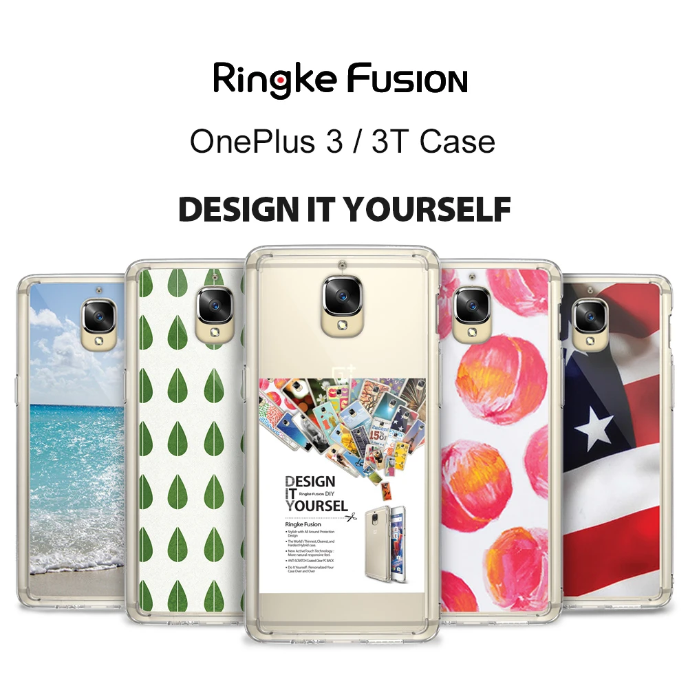 

Ringke Fusion Oneplus 3 / OnePlus 3T Case - Crystal Clear PC Hard Back + Soft TPU Frame Protective Cover For OnePlus 3