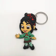 

Candy Girl Silicone Keychain Green Black Japanese Animation woman Kids Cartoon Personalized accessories simple fashion keyring