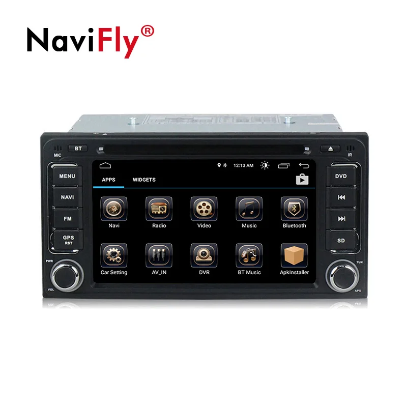 Excellent New Arrival!Navifly android8.1 Car multimedia Player Navigation GPS DVD for Toyota corolla RAV4 universal car radio NAVI 4