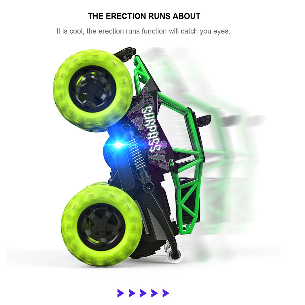 Z103 2.4GHz 2WD RC Car 360degree Spin Surpass Stunt Car Off-road Crawler With Music and LED Light RTR 7.2v 700mAh NiCd battery (2)
