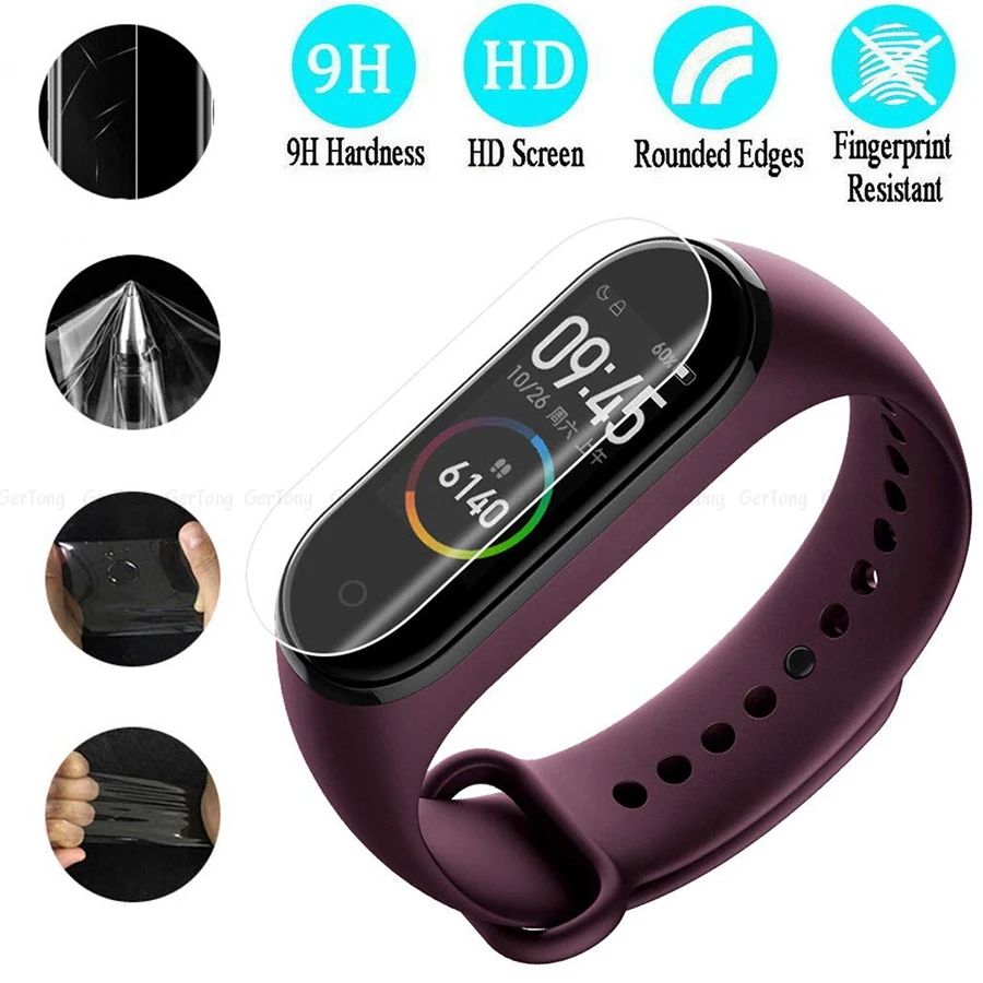 5 шт. Защитная пленка для Xiaomi Mi Band 4 смарт браслет на весь экран мягкая защитная 3 2