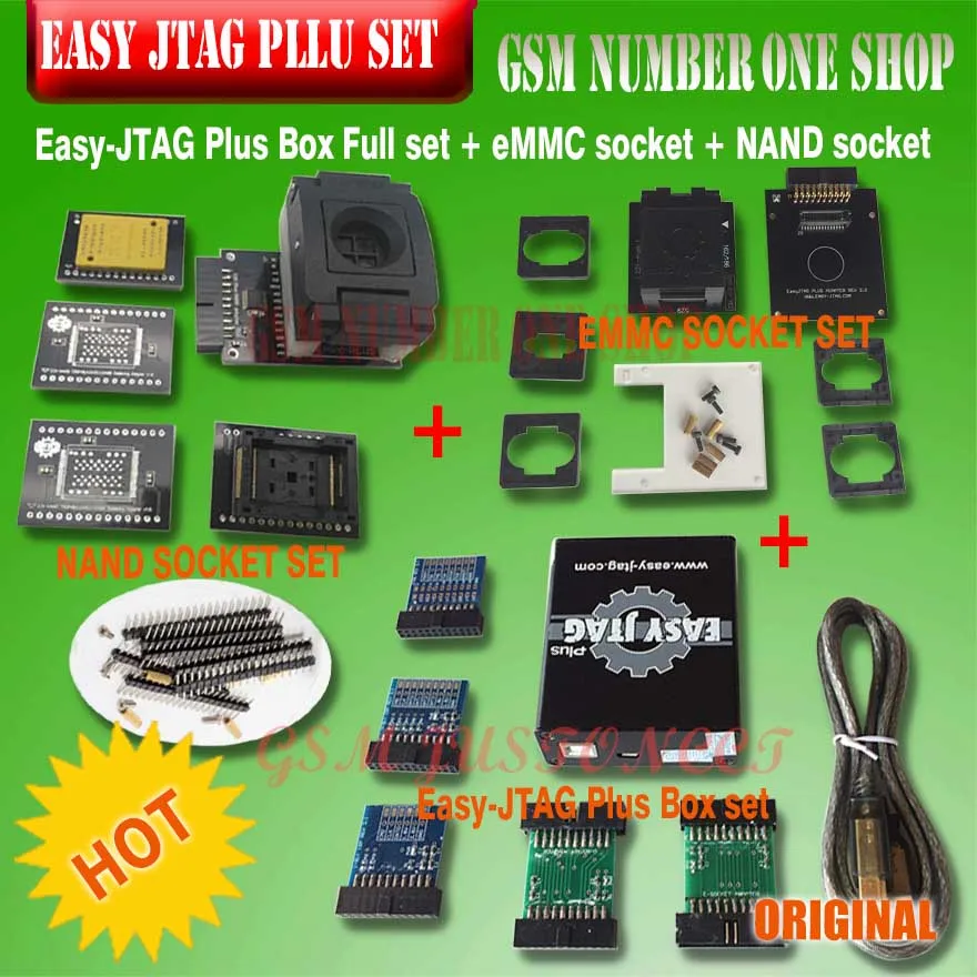 

original New version Full set Easy Jtag plus box Easy-Jtag plus box+ EMMC socket +NAND socket