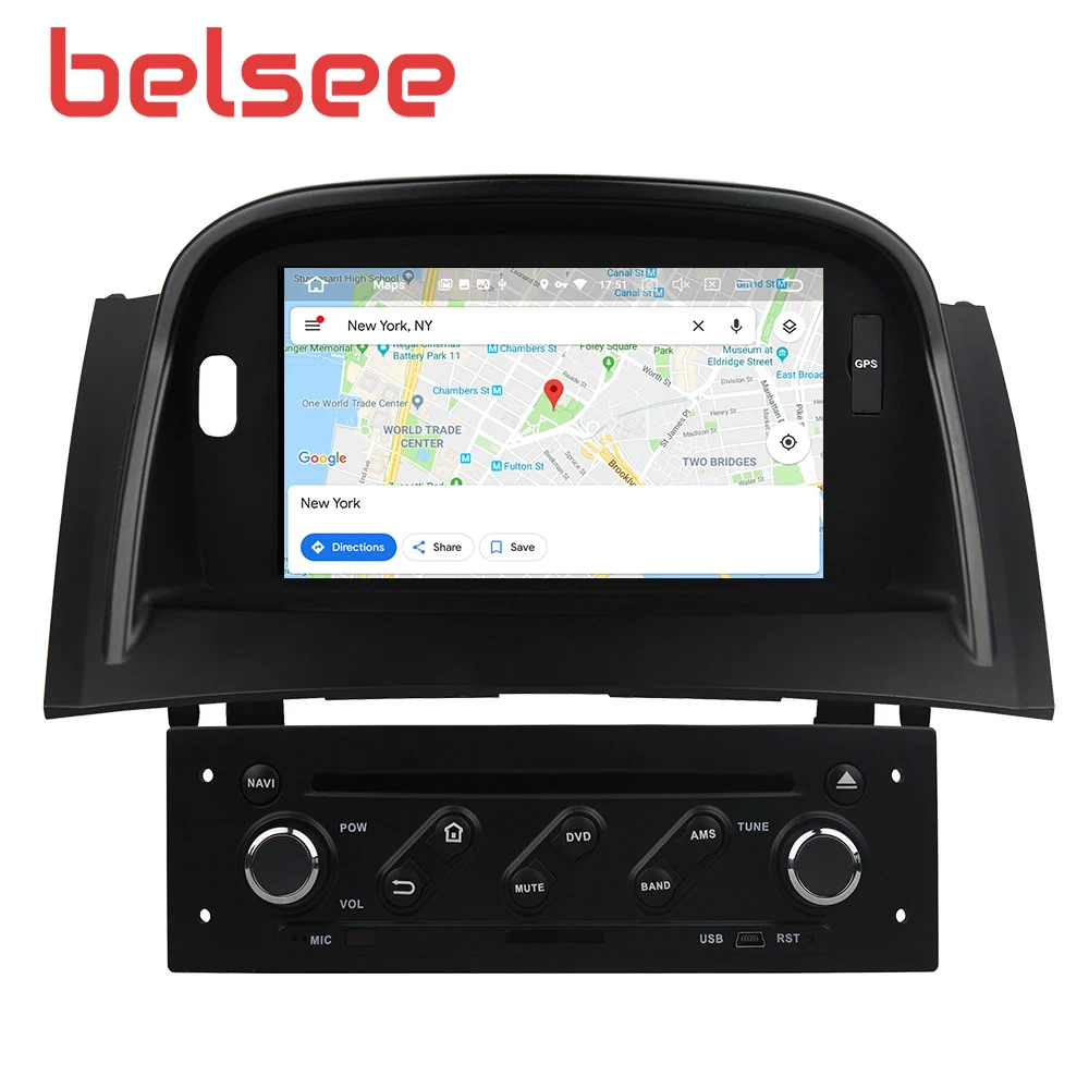 Clearance Belsee for Renault Megane 2 Fluence 2004-2009 Android 9.0 4GB 8 Core Car Radio Stereo GPS Head Unit Autoradio Multimedia Player 4
