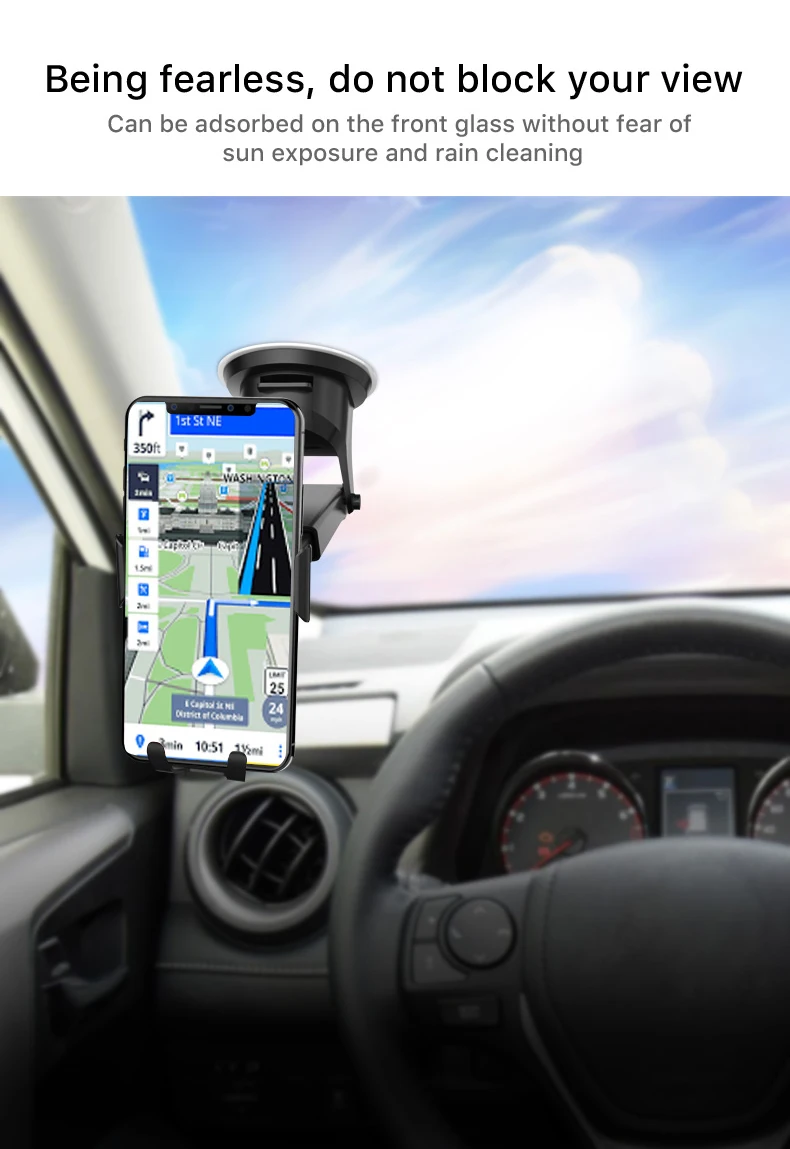 Sucker Gravity Car Phone Holder (6)