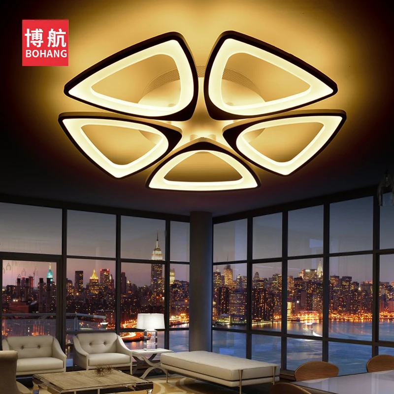

Bohang New White Acrylic Modern Led Chandelier lights For Living Room Bedroom Home Dec lampara de techo led ceiling Fixture