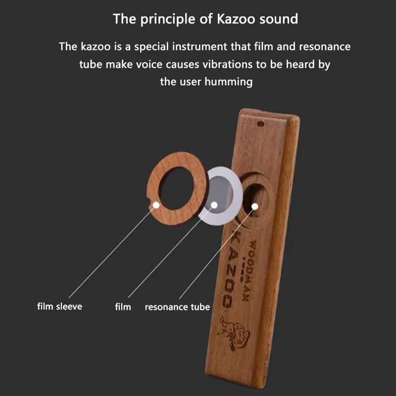 Детская деревянная гармоника Kazoo музыкальный инструмент укулеле гитара партнер деревянная гармоника с металлической коробкой аксессуары для музыкальных инструментов