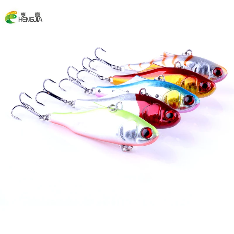 

HENGJIA New Brand 5 PCS 7cm 24g Hard Fishing Lure VIB Rattlin Hook Fishing Sinking Vibra Rattlin Hooktion Lures Pencil Baits