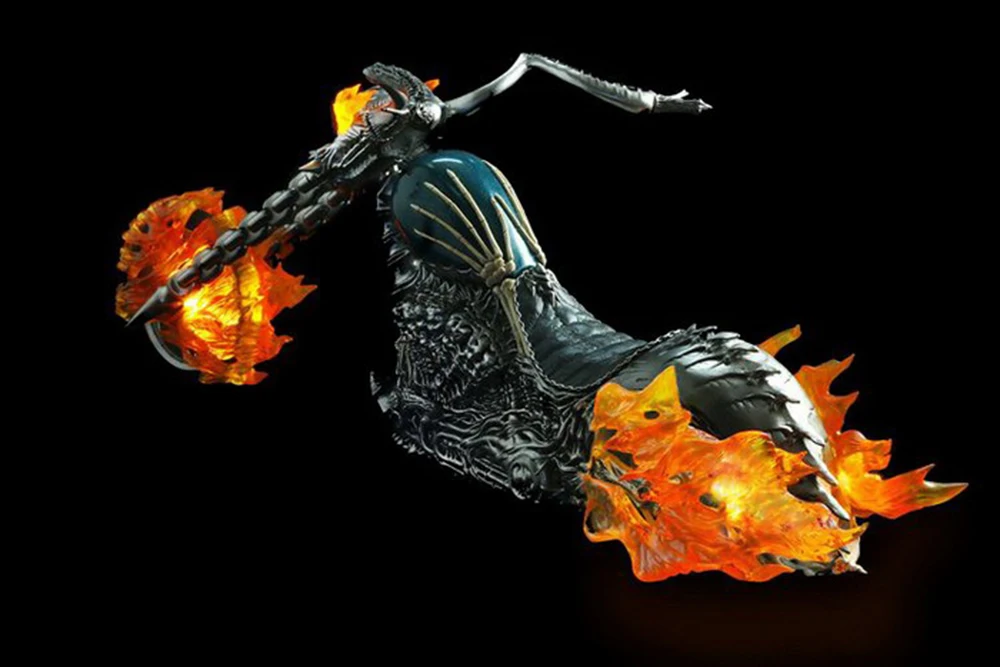 1/6 чехол с изображением Призрачного гонщика пламя огонь moto rcycle красные, Пламенные со стразами версия moto rcycle транспортных средств модель мотоцикл Модели Diecast коллекция детских игрушек подарки