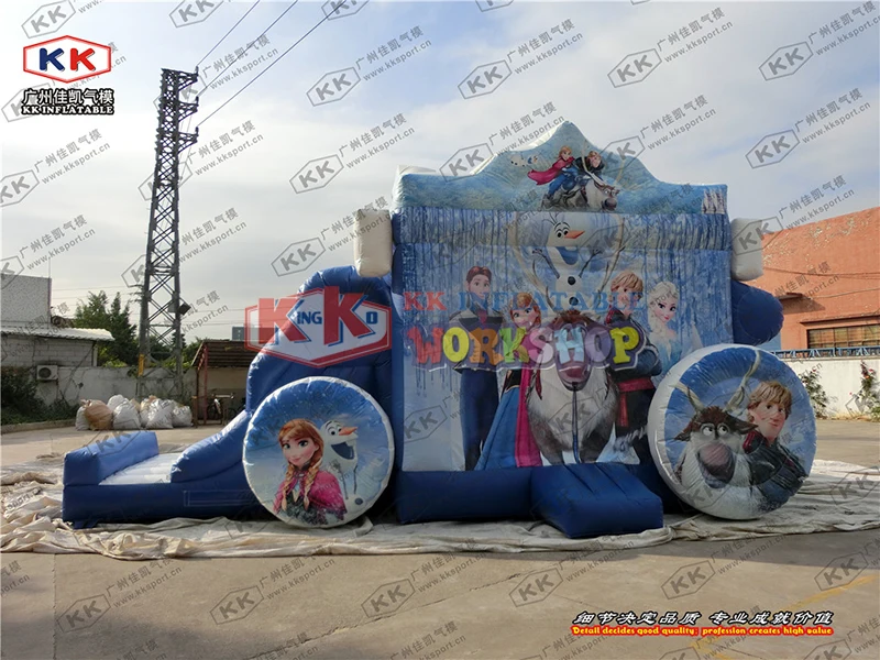 Inflatable Princess trampoline combination Inflatable ice and snow Castle Slide Castle combination inflatable slides for sale