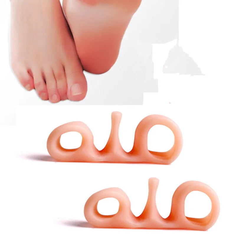

NEW 2PCS / A Pair Daily Use SEBS Silicone Hallux Valgus Orthosis Toe Overlap Repair Foot Care Tool Feet Care Toe Orthosis
