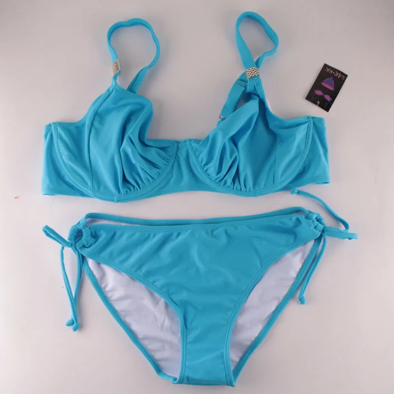 2017 L 3XL 4 colors push up bikinis plus size swimwear women bathing