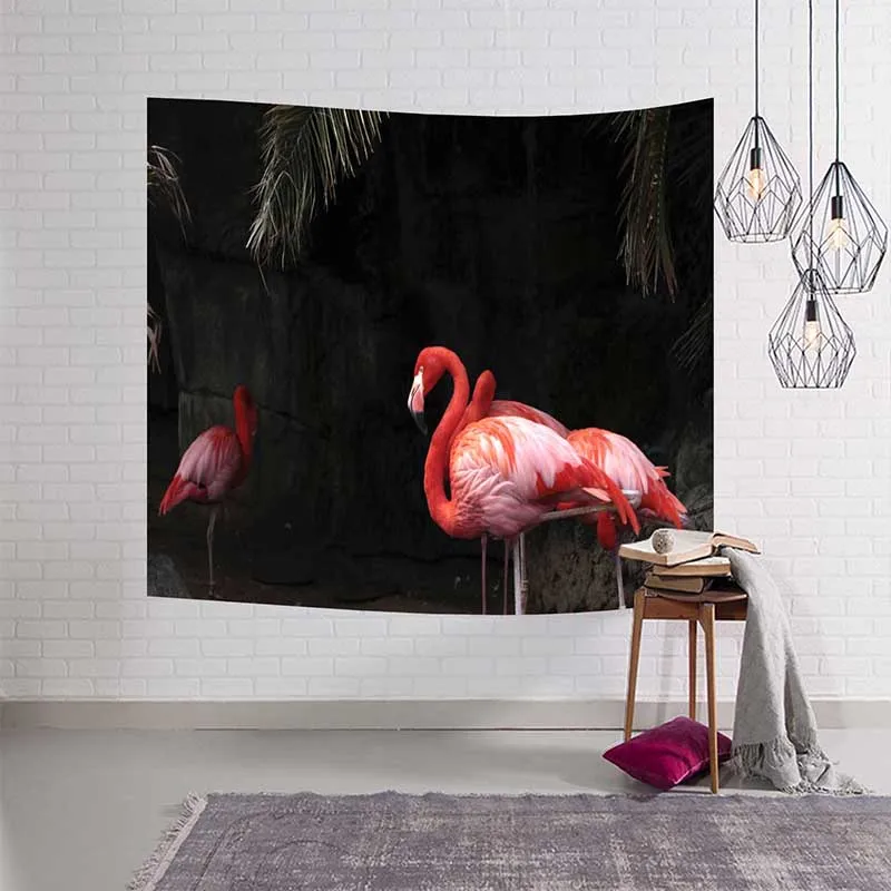 

Beautiful Animal Pictures Tapestry Flamingo Swan Parrot Living Room Decorative Wall Hanging Horse Tablecloth Curtain Blanket