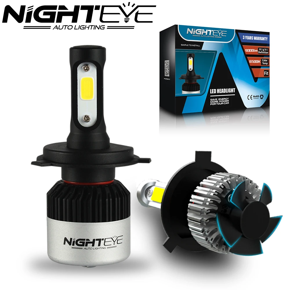 Prix pour 2 pcs Nighteye 72 W/Set 9000LM H4 HB2 Voiture Led Phare 6500 K Plug et Jouer Brouillard Lampes Ampoule DRL Salut/Bas Faisceau Livraison Gratuite Prix pour 2 pcs Nighteye 72 W/Set 9000LM H4 HB2 Voiture Led Phare 6500 K Plug et Jouer Brouillard Lampes Ampoule DRL Salut/Bas Faisceau Livraison Gratuite