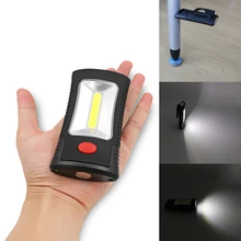 Magnetic COB LED Work Lamp COB+3LEDs 2-Modes LED Flashlight Magnet Working Light Torch Linternas With Folding Hook Stand Support