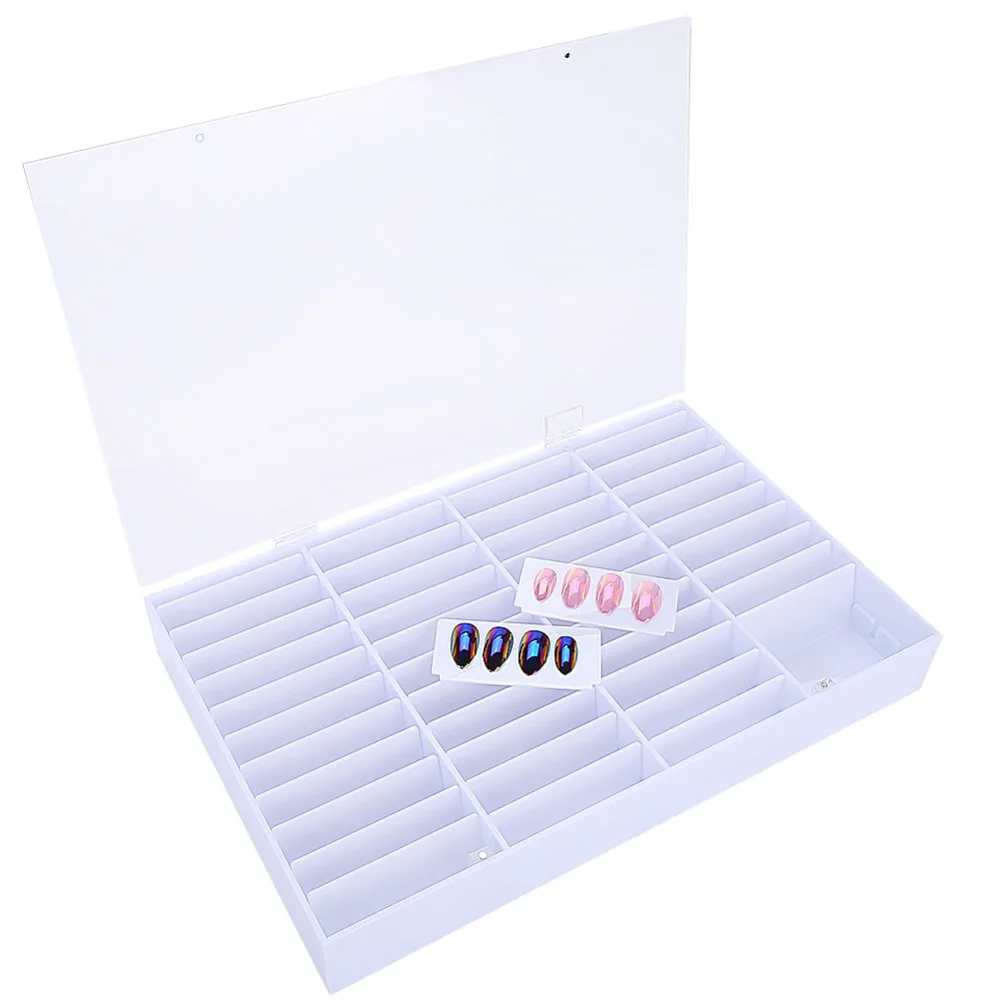 

Empty Nail Tips Storage Box Clear Nail Art Decoration Container Fake Nail Display Case Simple Fashion Nail Art Jewelry Organize