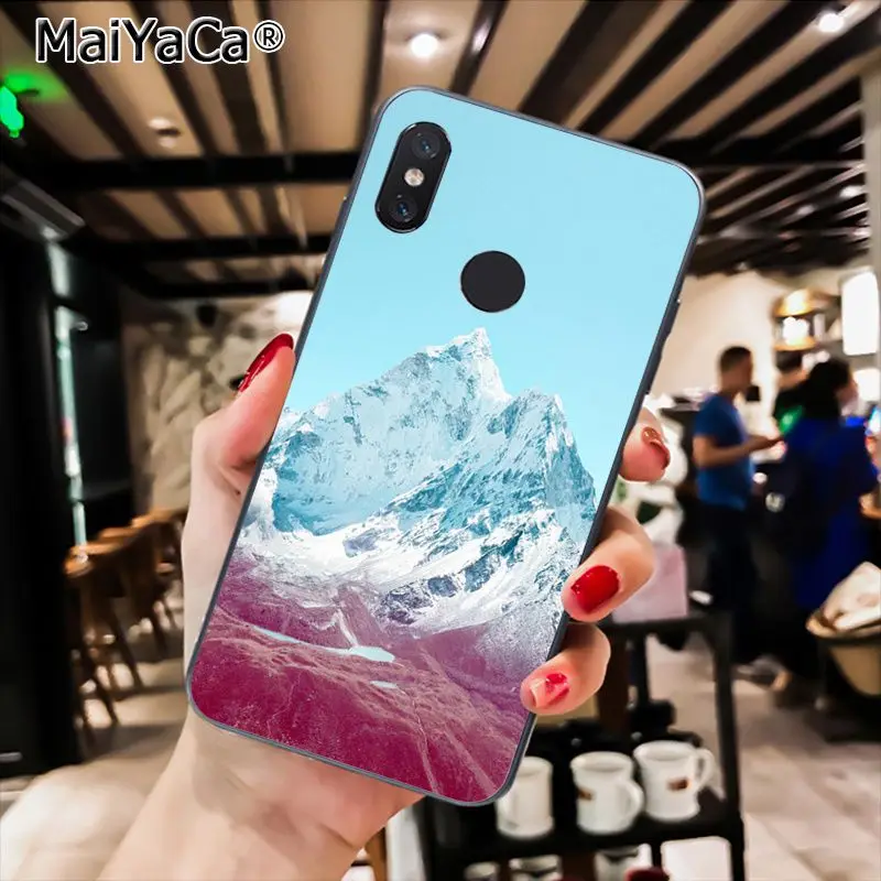 MaiYaCa зимние снежные горы Sceneary черный чехол для телефона для Xiaomi Redmi8 4X 6A S2 7A 6A Redmi 5 5Plus Note5 7 Note8Pro