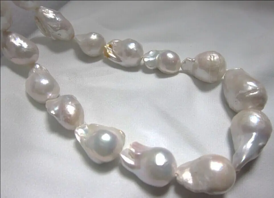 HOT Wholesale >>> 25 30mm Australian south sea white pearl necklace
