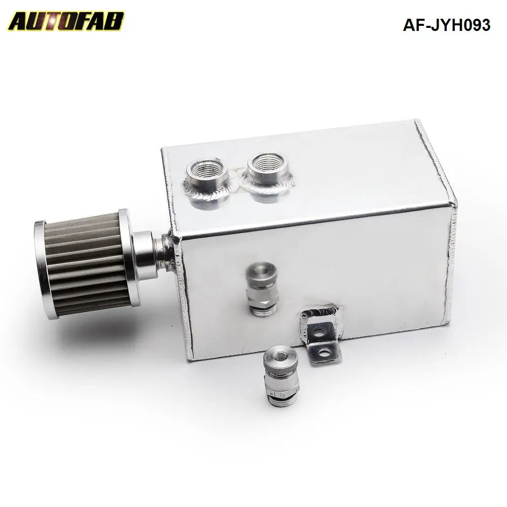 

AUTOFAB Racing 3L Universal High Flow Baffled Oil Catch Tank With Breather & Drain Tap 3LT Baffled AF-JYH093