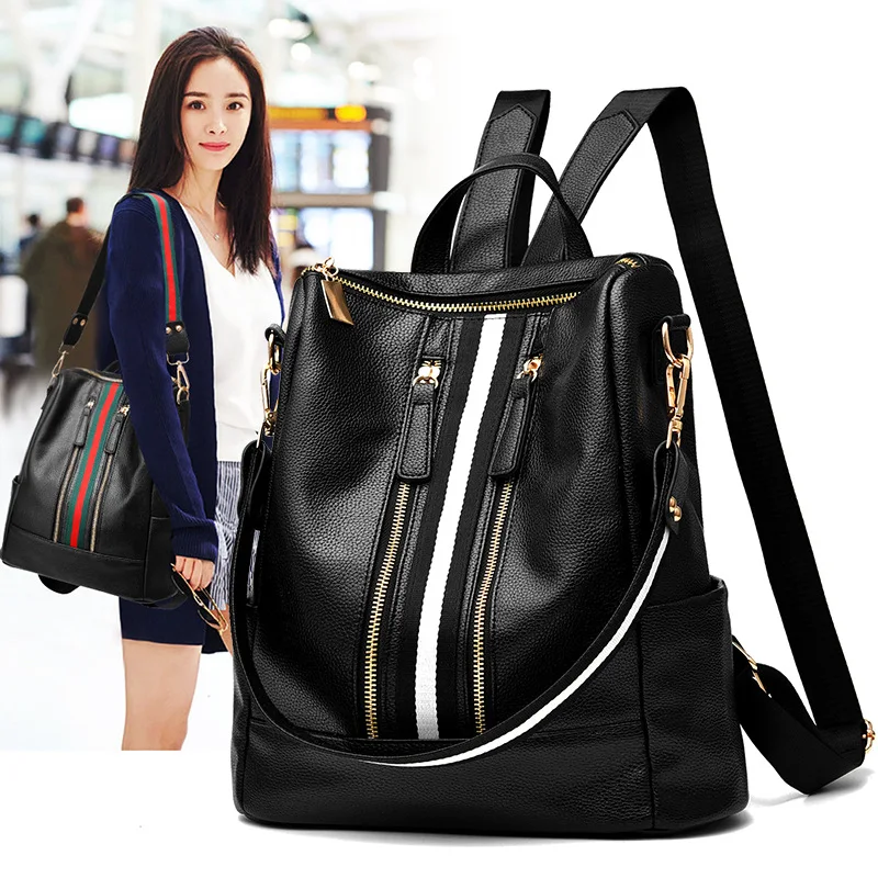 

Ragcci Women Backpack High Quality Youth Leather Backpacks for Teenage Girls Female School Shoulder Bag Bagpack Women mochila