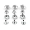 50 sets /lot 10mm Metal snaps Clothing accessories Rivet clasp Silver Snap fastener 205 snap buttons  jacket buttons  bluck 1