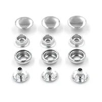 50 sets /lot 10mm Metal snaps Clothing accessories Rivet clasp Silver Snap fastener 205 snap buttons  jacket buttons  bluck 1