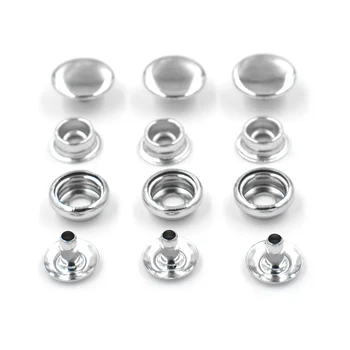 

50 sets /lot 10mm Metal snaps Clothing accessories Rivet clasp Silver Snap fastener 205 snap buttons jacket buttons bluck