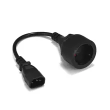 UPS PDU Power Extension Cable Cord 20cm 30cm 50cm IEC 320 C14 Male To Schuko CEE7/4 European Female Adapter Power Cable PDU Cord