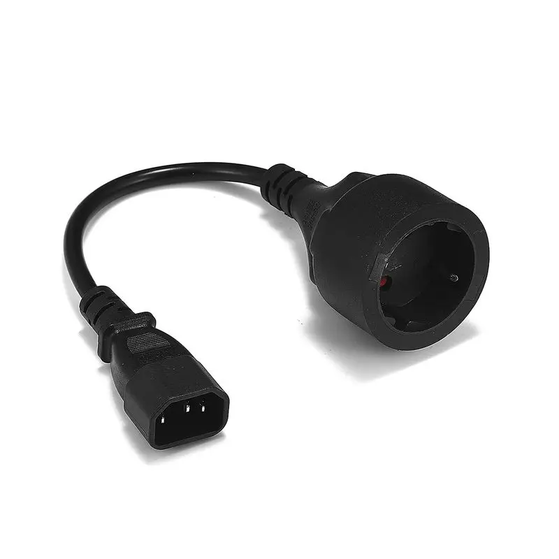 Cabo de Extensão de Energia Macho para Schuko e 4 Cabo de Alimentação Ups Pdu Iec 320 Cee7 C14 30 Adaptador Feminino Europeia cm Pdu Cabo