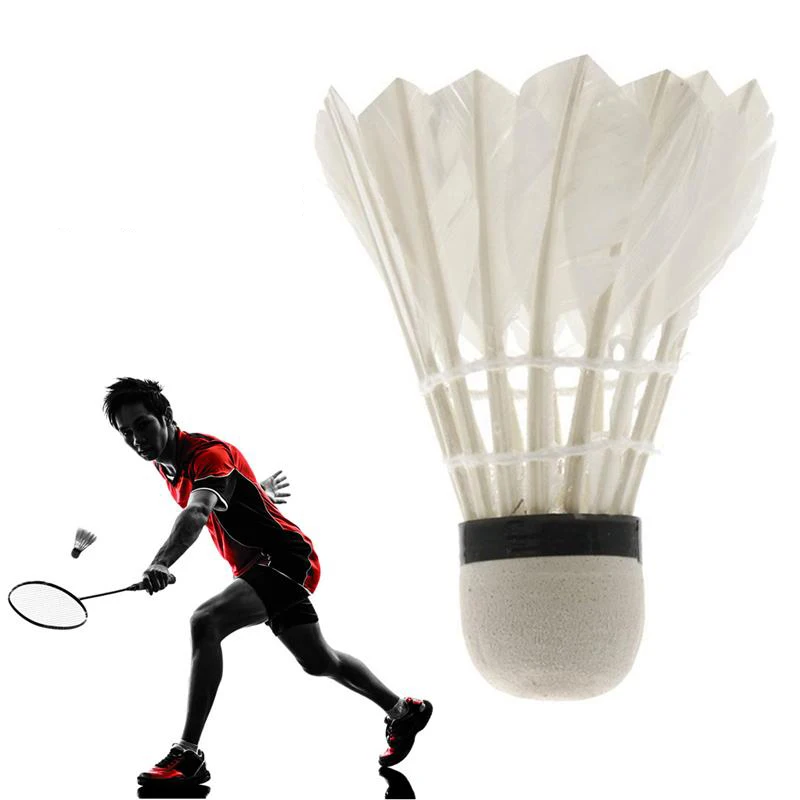 6 Pcs/Set Badminton Shuttlecocks Goose Feather Badminton Balls Outdoor Sports Badminton Accessories Durable Badminton