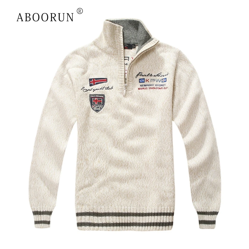 

ABOORUN Christmas Sweaters Men Winter 2019 Turtleneck Pullovers Clothes R1460