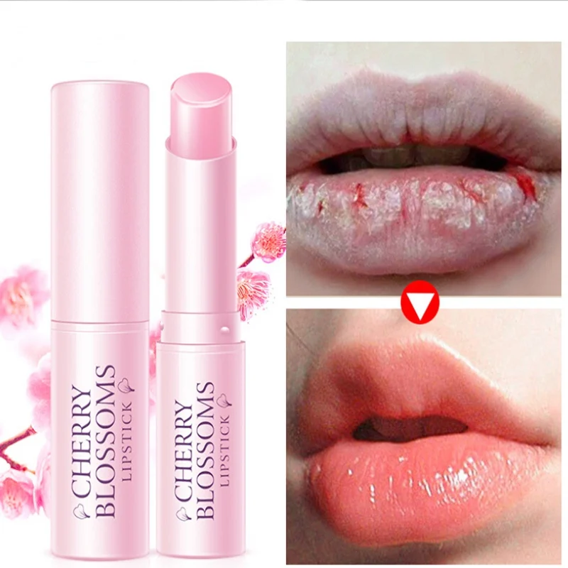 

Cherry blossoms Essence Moisturizing Lip Balm Colorless Refine repair lip wrinkles For Woman Winter Lip Care baby lips