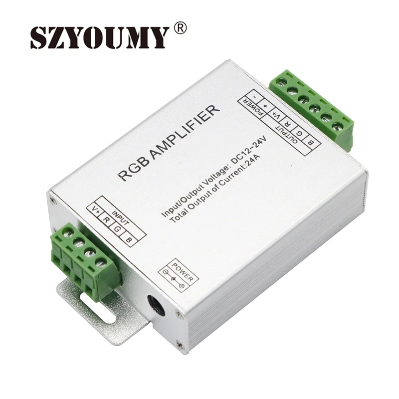 

SZYOUMY 50PCS LED RGB Amplifier 24A LED Controller DC12-24V for 5050 3528 RGB LED Strip Light Worldwide Store