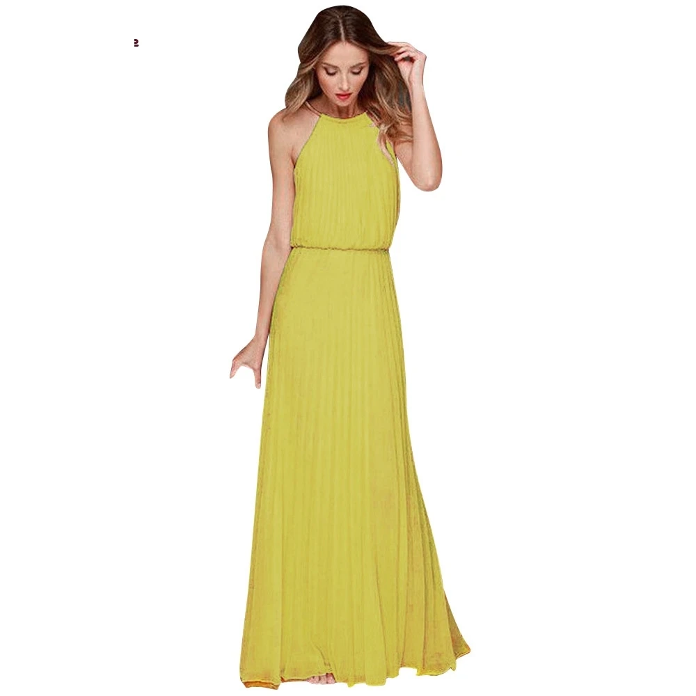 

Womens Formal Chiffon Sleeveless Prom Evening Evening Party Long Maxi Dress G4